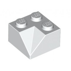 Ъглова тухличка 2X2/45° отвътре : {бял}