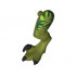 Dinosaur Leg Large (Rear) Raptor Left with Pin, Black Claws and Dark Green Stripes over Lime Pattern: {маслинено зелен}