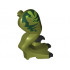 Dinosaur Leg Large (Rear) Raptor Right with Pin, Black Claws and Dark Green Stripes over Lime Pattern: {маслинено зелен}
