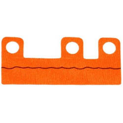 Minifigure, Skirt Cloth Length 10mm with Black Wavy Line Pattern: {ярко оранжев}