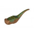 Dinosaur Body Raptor with Olive Green Top with Medium Azure Stripes Pattern: {умерен нуга}