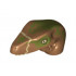 Dinosaur Head Raptor with Pin Hole, Tan Teeth and Olive Green Blotches Pattern: {умерен нуга}
