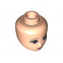 Mini Doll, Head Friends with Medium Lavender Eyes, Dark Pink Lips, Open Smile and 2 Blue Stars under Left Eye Pattern: {светло нуга}