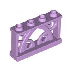 Железна ограда 1X4x2 с 4 стъда: {лавандулов}