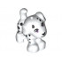 Dog, Friends, Puppy, Standing with Medium Lavender Eyes and Black Nose, Mouth and Spots Pattern (Cookie): {бял}