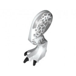 Dinosaur Leg Large (Rear) Tyrannosaurus rex with Pin, Black Claws and Light Bluish Gray Scales Pattern - Left: {бял}