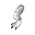 Dinosaur Leg Large (Rear) Tyrannosaurus rex with Pin, Black Claws and Light Bluish Gray Scales Pattern - Left: {бял}