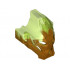 Bionicle Mask of Jungle with Marbled Trans-Bright Green Pattern: {топло златист}