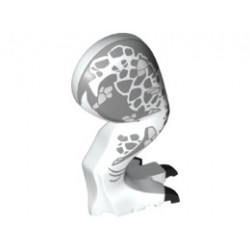 Dinosaur Leg Large (Rear) Tyrannosaurus rex with Pin, Black Claws and Light Bluish Gray Scales Pattern - Right: {бял}