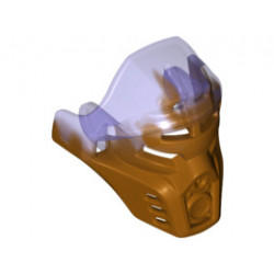 Bionicle Mask of Earth with Marbled Trans-Purple Pattern: {топло златист}