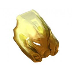 Bionicle Mask of Stone with Marbled Trans-Neon Green Pattern: {топло златист}