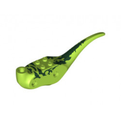 Dinosaur Body Raptor with Dark Green Marks Pattern: {ярко жълто-зелен}
