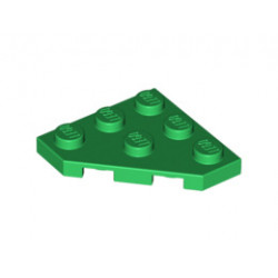 Wedge, Plate 3 x 3 Cut Corner : {тъмно зелен}