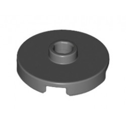 Кръгла плочка с 1 стъд: {тъмно каменно сив}