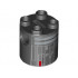 Brick, Round 2 x 2 x 2 Robot Body with Gray Lines and Red and Silver Pattern (Imperial Astromech Droid): {черен}