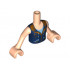 Torso Mini Doll Friends Dark Blue Vest with Gold Trim Pattern, Light Nougat Arms with Hands: {светло нуга}
