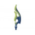 Wave Rounded Double with Axle (Flame) with Marbled Yellowish Green Pattern: {земно син}
