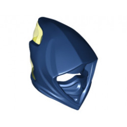 Minifigure, Headgear Ninjago Wrap Pointed with Narrow Eye Hole with Trans-Neon Green Back Pattern: {земно син}