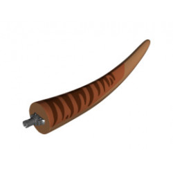 Dinosaur Tail Tyrannosaurus rex with Pin, Dark Orange Top and Dark Brown Stripes Pattern: {умерен нуга}