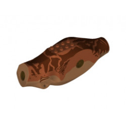Dinosaur Body Tyrannosaurus rex with Dark Orange Top with Dark Brown Stripes Pattern: {умерен нуга}