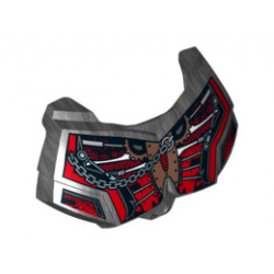 Large Figure Chest Armor Small with Bionicle Chain and Gears Pattern: {титаниево метален}