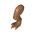 Dinosaur Leg Large (Rear) Tyrannosaurus rex with Pin, Black Claws and Brown and Dark Orange Stripes Pattern - Left: {умерен нуга}