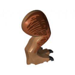 Dinosaur Leg Large (Rear) Tyrannosaurus rex with Pin, Black Claws and Brown and Dark Orange Stripes Pattern - Right: {умерен нуга}