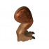 Dinosaur Leg Large (Rear) Tyrannosaurus rex with Pin, Black Claws and Brown and Dark Orange Stripes Pattern - Right: {умерен нуга}