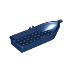 Boat, 14 x 5 x 2 with Oarlocks without Hollow Inside Studs: {земно син}
