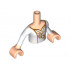 Torso Mini Doll Friends White Top with Gold Filigree Pattern, Light Nougat Arms with Hands with White Sleeves: {светло нуга}