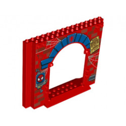 Panel 4 x 16 x 10 with Spider-Man Pattern: {ярко червен}