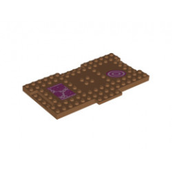 Brick, Modified 8 x 16 with 1 x 4 Indentations and 1 x 4 Plate with Floor Mats Pattern: {умерен нуга}