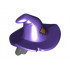 Minifigure, Hair Combo, Hair with Hat, Mid-Length Scraggly with Dark Purple Floppy Witch Hat with Orange Patch Pattern: {тъмно каменно сив}
