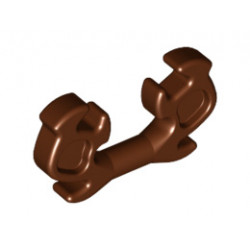 Minifigure, Helmet Ninja Horn Elaborate: {червеникаво-кафяв}
