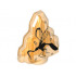 Rock 1 x 2 Crystal Stepped with Black Mosquito Pattern (Dinosaur DNA): {прозрачно ярко оранжев}