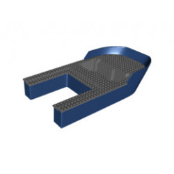 Boat, Hull Giant Bow 40 x 20 x 7, Base with Dark Bluish Gray Boat, Hull Giant Bow 40 x 20 x 7, Top (18913 / 18912): {земно син}