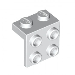 Ъглова плочка 1х2 / 2х2: {бял}