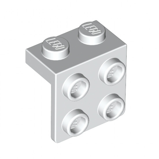 Ъглова плочка 1х2 / 2х2: {бял}