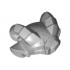 Minifigure, Headgear Gargoyle Horns and Ears with Speckled Stone Pattern: {умерено каменно сив}