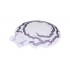 Dish 6 x 6 Inverted - No Studs with Handle with Silver and White Electricity Pattern: {прозрачно ярко синьо-виолетов}