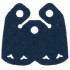Mini Doll, Cape Cloth, Friends, 2 Bottom Curves, Short with 3 Small Top Holes and Heart Shaped Holes: {земно син}