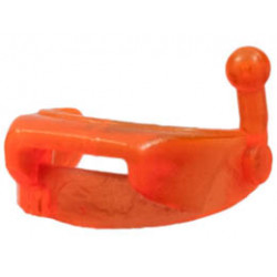 Minifigure, Visor with Horizontal Slit and Antenna: {прозрачно флуорисциращо червеникаво оранжев}