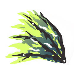 Cloth Wing Dragon Left with Black and Dark Blue Streaks Pattern: {пролетно жълто-зелен}