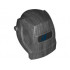 Minifigure, Headgear Helmet Welding with Dark Blue Stripes on Black Visor Pattern : {титаниево метален}