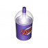Minifigure, Utensil Cup, Dome Lid Cup and Straw with Trans-Clear Lid and Dark Purple and Orange 'SQUISHEE' Pattern: {светло виолетов}