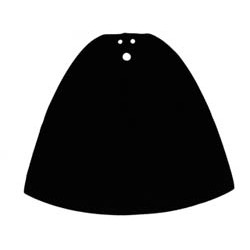 Cloth Cape with 3 Holes, Large Buildable Figures: {черен}