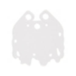 Minifigure, Cape Cloth, Ringwraith Style Tattered : {бял}