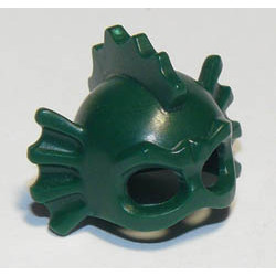 Minifigure, Headgear Head Cover, Swamp Creature with Eye Holes, Fins and Spikes: {земно зелен}