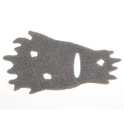 Minifigure, Cape Cloth, Tattered with Holes, Fur Effect: {тъмно каменно сив}