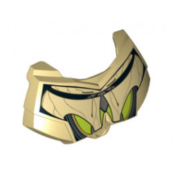 Large Figure Chest Armor Small with SW General Grievous Dark Gray and Lime Pattern: {тухлено жълт}